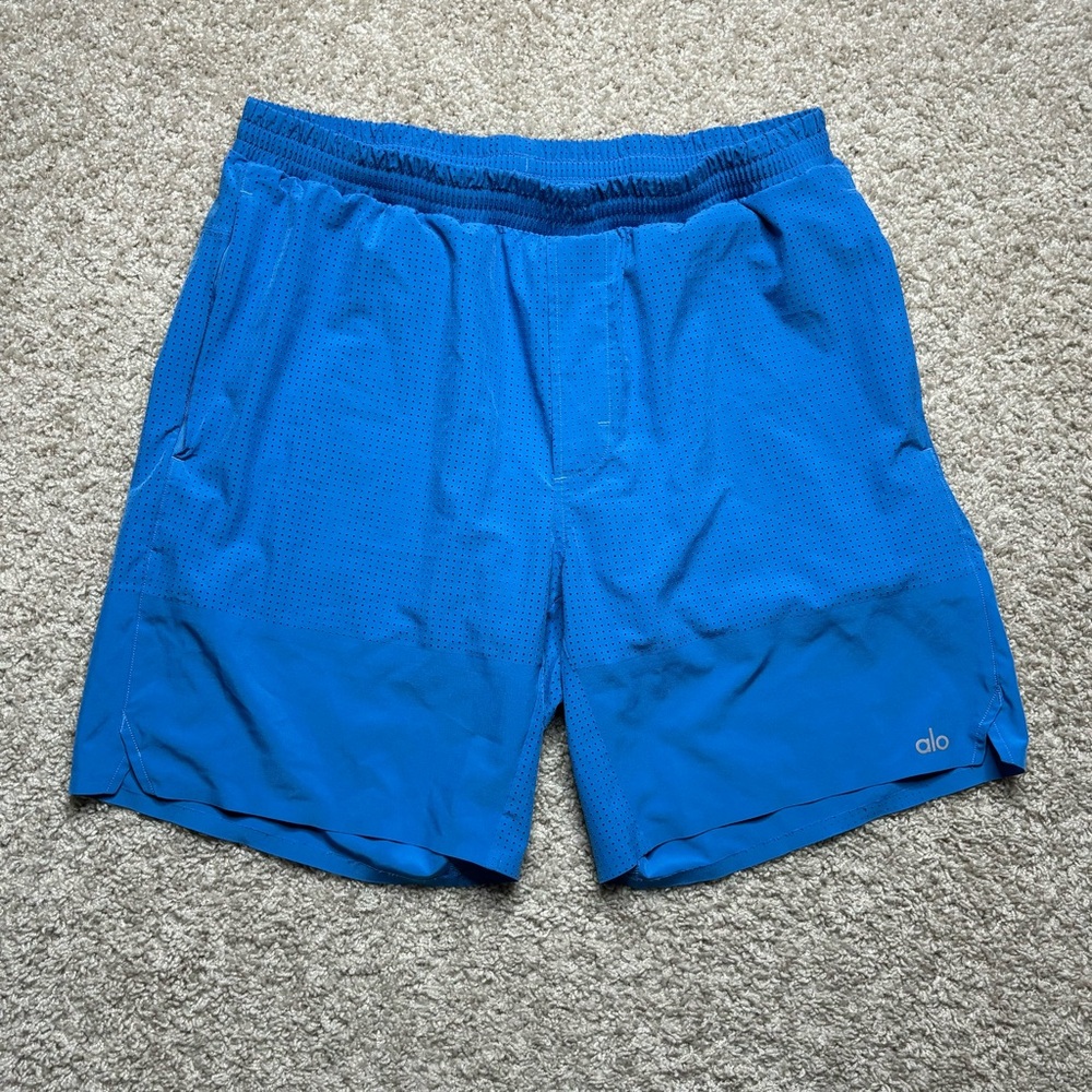 Alo Yoga Traction Perforated Lined Shorts